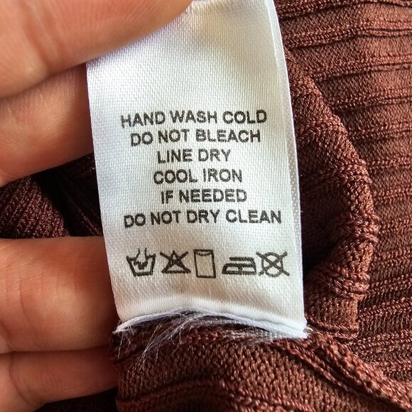 NEW!! Miss Love Ribbed Strappy Knit Top Cropped Tank, S, Chocolate - Picture 8 of 8